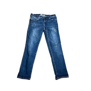Kut from the cloth mid rise straight distressed denim jeans size 6